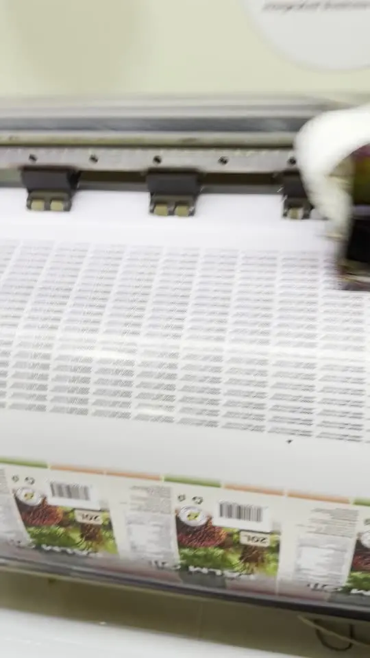 Labels printing on a wide-format machine